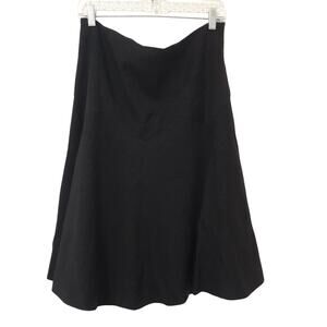 George Women’s Black Stripe Size 12 A-Line Skirt Polyester Blend